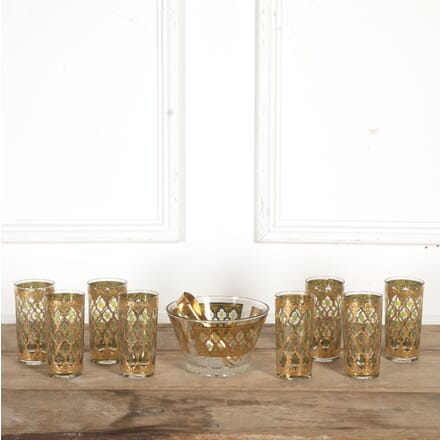 American 22ct Gold Tumblers and Ice Bucket by Culver DA5818314