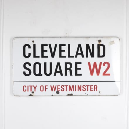 20th Century Enamel Street Sign for Cleveland Square, London WD2924012