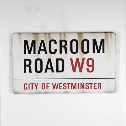 20th Century Enamel Street Sign for Macroom Road, London WD2924011