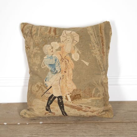 19th Century Tapestry and Petit Point Cushion DA1521023