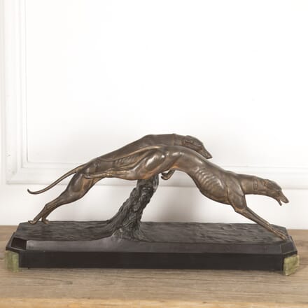 Art Deco Bronze Sculpture of Leaping Greyhounds by Charles Charles DA8816471