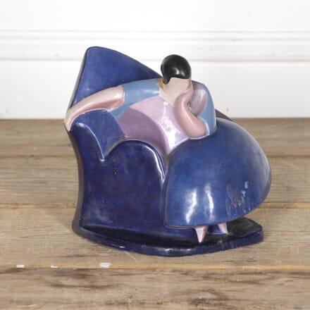 20th Century Art Deco Ceramic of A Seated Woman DA2925559