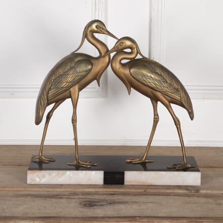 20th Century Art Deco Spelter Sculpture of Two Herons DA8525870