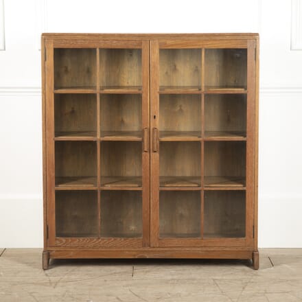 20th Century Arts and Crafts Oak Glazed Bookcase BK7821270