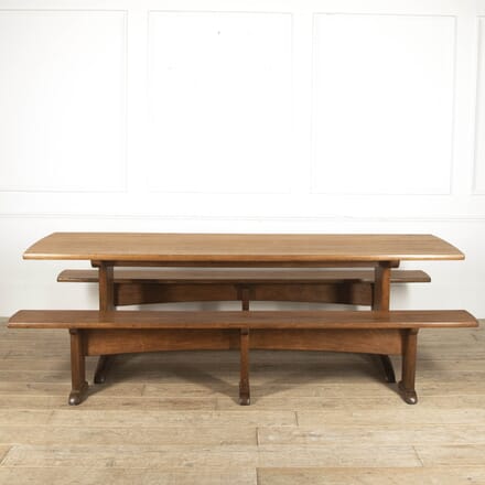 Beaverman Oak Table and Benches TD7818174