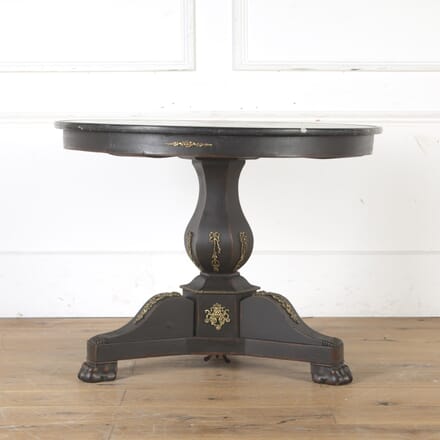 French Ebonised Gueridon with Marble Top TC7915752