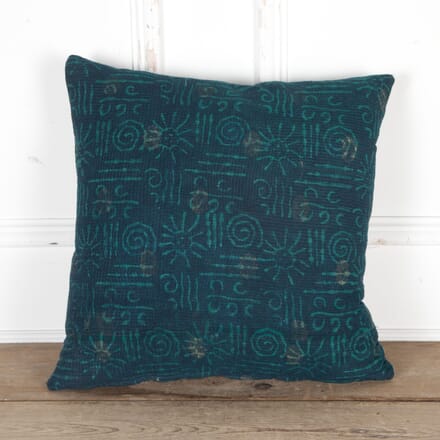 20th Century Block Printed Indian Textile Cushion RT9026056
