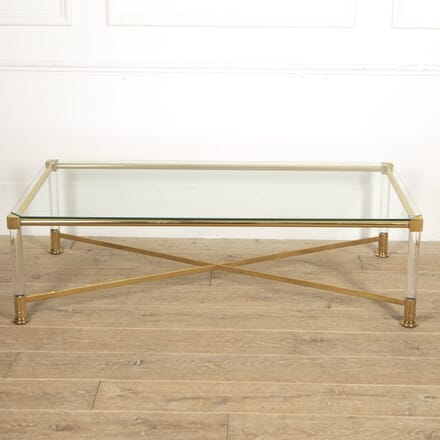 Brass and Lucite Coffee Table CT3018904
