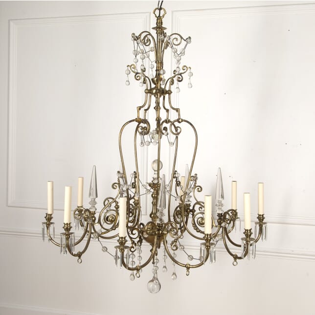 Ex Gas Chandelier with Glass Droplets LC2117080