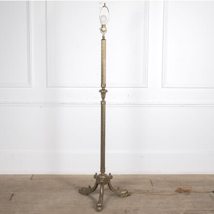 20th Century Brass Floor Lamp With a Tripod Dolphin Base LL1521056