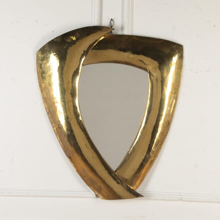 Italian Modernist Brass Mirror MI4620293