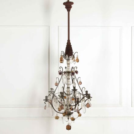 Bronze and Glass Fruit Chandelier LC018139
