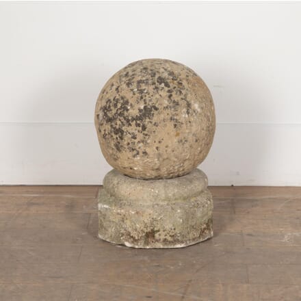 19th Century Stone Ball on Socle GA9030335
