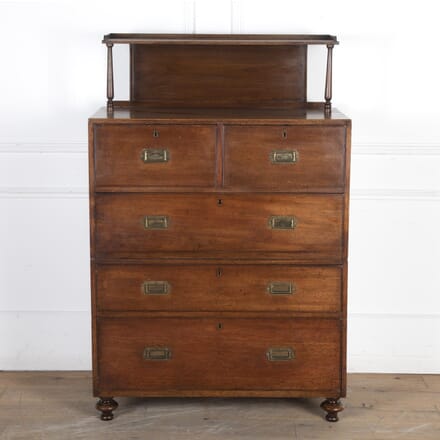 19th Century Colonial Campaign Chest of Drawers CB7623255