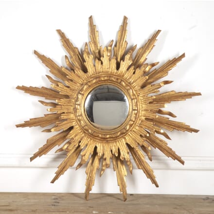 Carved Wooden Sunburst Mirror MI6018674