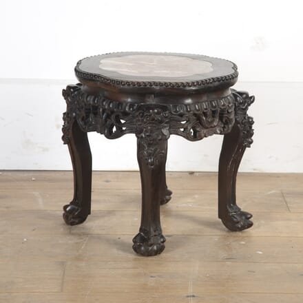 SALE: Chinese Hardwood and Marble Occasional Table TC5816524