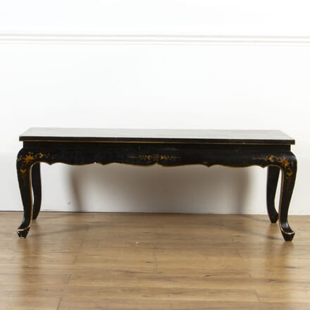 Chinoiserie Black Lacquer and Gilt Decorated Coffee Table CT8017273