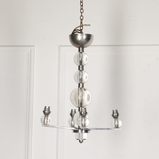 French Chrome and Glass Hanging Light LC2919750