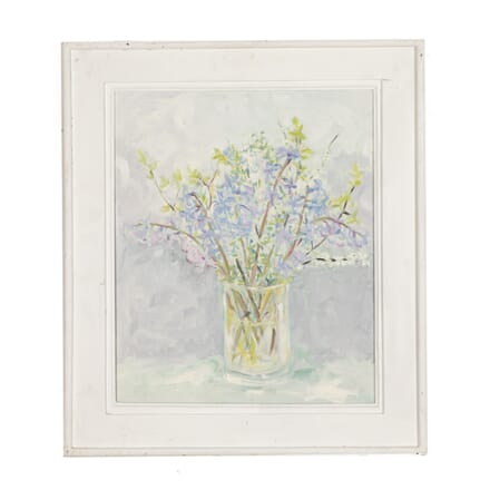 Clear Vase of Blue Flowers by Susanna Linhart WD2919082