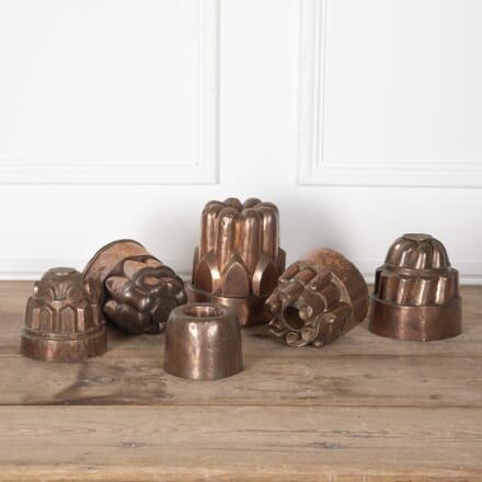 Collection of 19th Century French Copper Jelly Moulds DA9029103