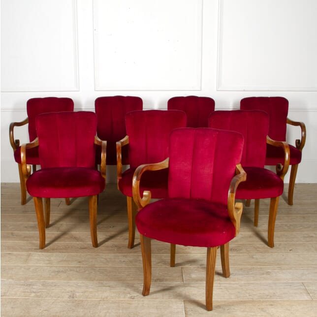 Set of Eight Velvet Chairs CH2017778