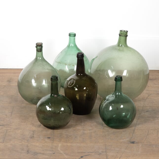 Collection of Six French Green Carboys DA3628891