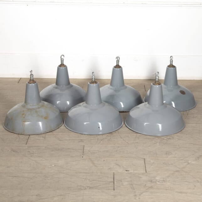 Collection of Six Industrial Enamel Shades LL4824432