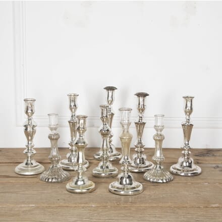 Collection of Ten 19th Century Mercury Glass Candlesticks DA1524780