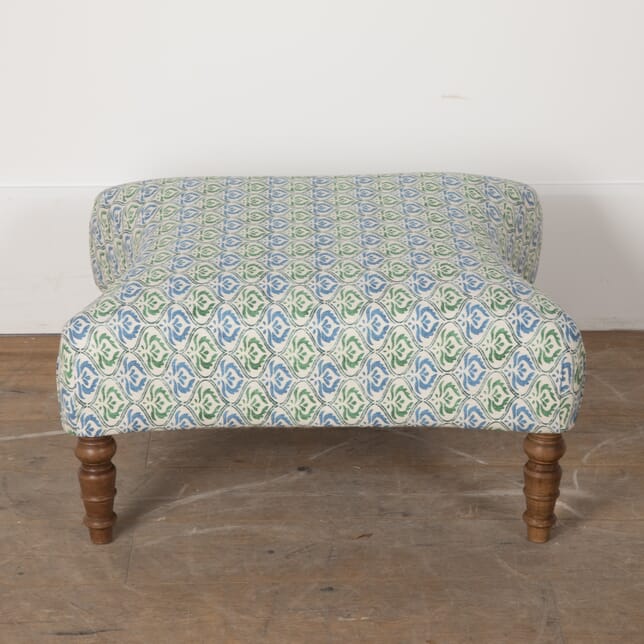 Contemporary Modernist Printed Linen Footstool ST1829259