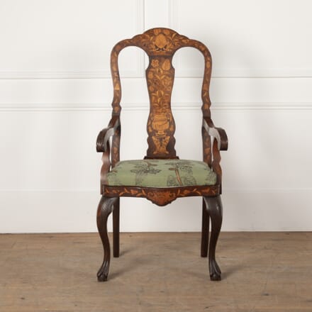 Early 19th Century Dutch Marquetry Chair CH5929142