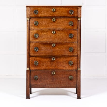 Early 19th Century Dutch Oak Tall Chest of Drawers CC0633991
