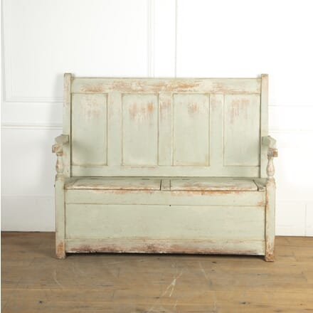 Early 19th Century English Painted Pine Settle SB9022401