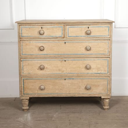 Early 19th Century Painted Pine Chest of Drawers CC0921972