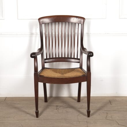 Early 20th Century Mahogany Rush Seated Desk Chair CH6422824
