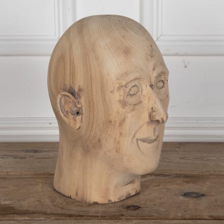 Early 20th Century Carved Wooden Milliners Head OF2328443