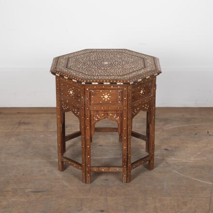 Early 20th Century Indian Octagonal Bone Inlaid Table TC3929700