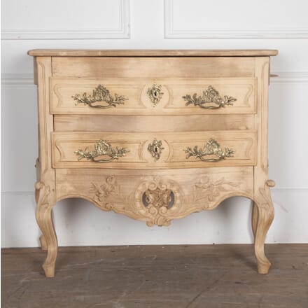 Early 20th Century Louis XV Style Hand Carved Bleached Commode CC3432324
