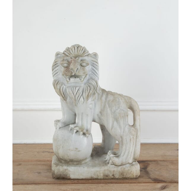 Early 20th Century Marble Lion on a Ball GA8234519