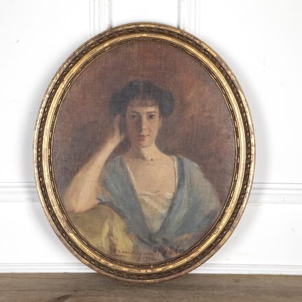 Early 20th Century Oval Portrait of a Lady WD3424957