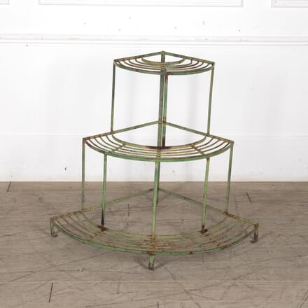 Early 20th Century Painted Iron Corner Plant Stand GA1523648