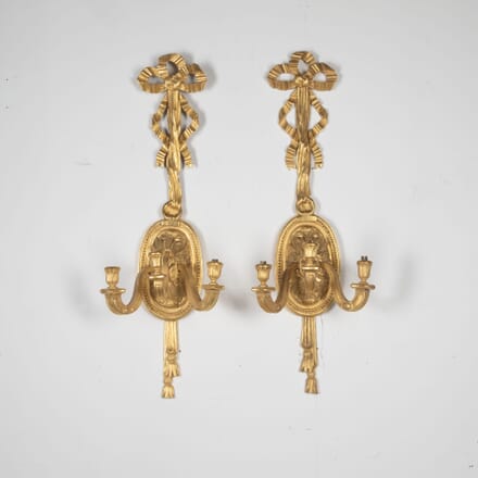 Early 20th Century Pair of Large Giltwood Wall Lights LW0328612