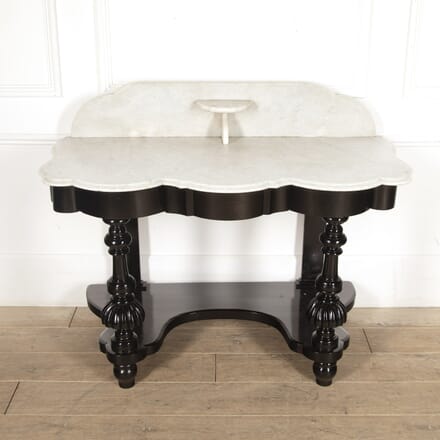 French 19th Century Ebonised Serpentine Fronted Console Table CO8820669