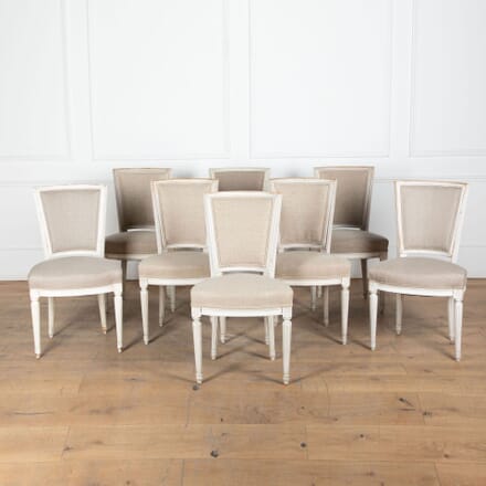 Eight French 20th Century Louis XVI Style Dining Chairs CD7533959