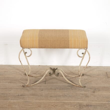 French Wrought-Iron Upholstered Stool ST3016297