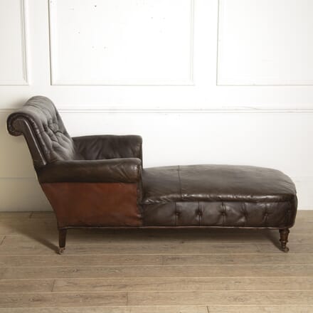 English 19th Century Leather Buttoned Daybed SB1518929