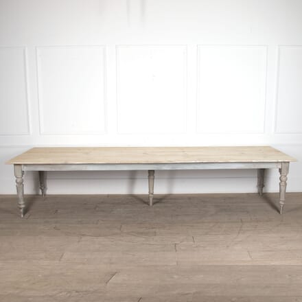 English 20th Century Large Bleached Pine Dining Table TD8422029