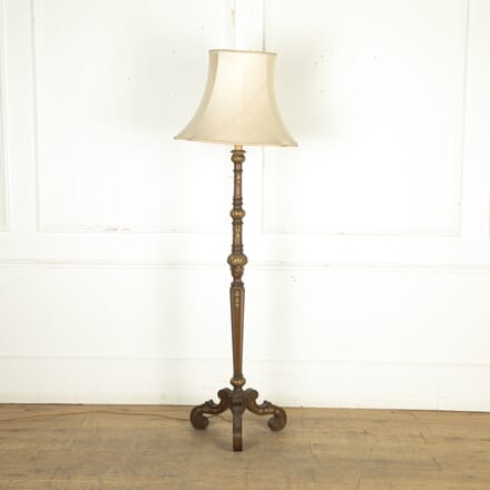 19th Century English Country House Mahogany Floor Lamp LF8024570