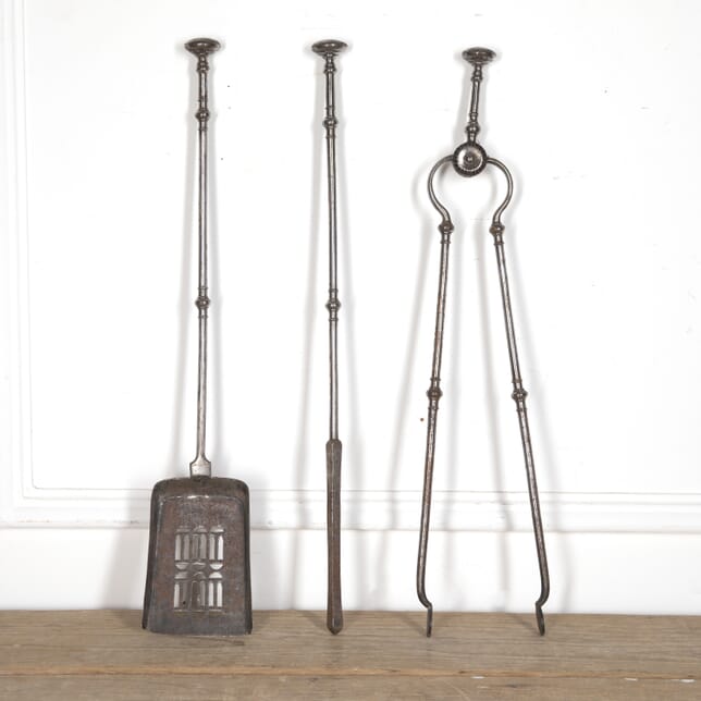Set of Three English George IV Steel Fireplace Tool Set DA8823072