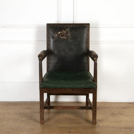 English Late 19th Century Leather Armchair CH3718074