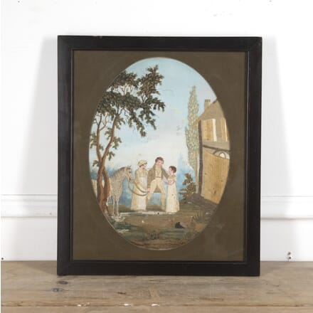Early 19th Century Framed Silkwork 'The Homecoming' DA1522789